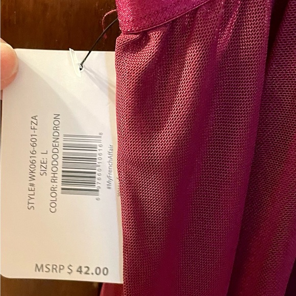 Lingerie Sheer red with sequins 2 piece Sz L *** NWT - Picture 4 of 5